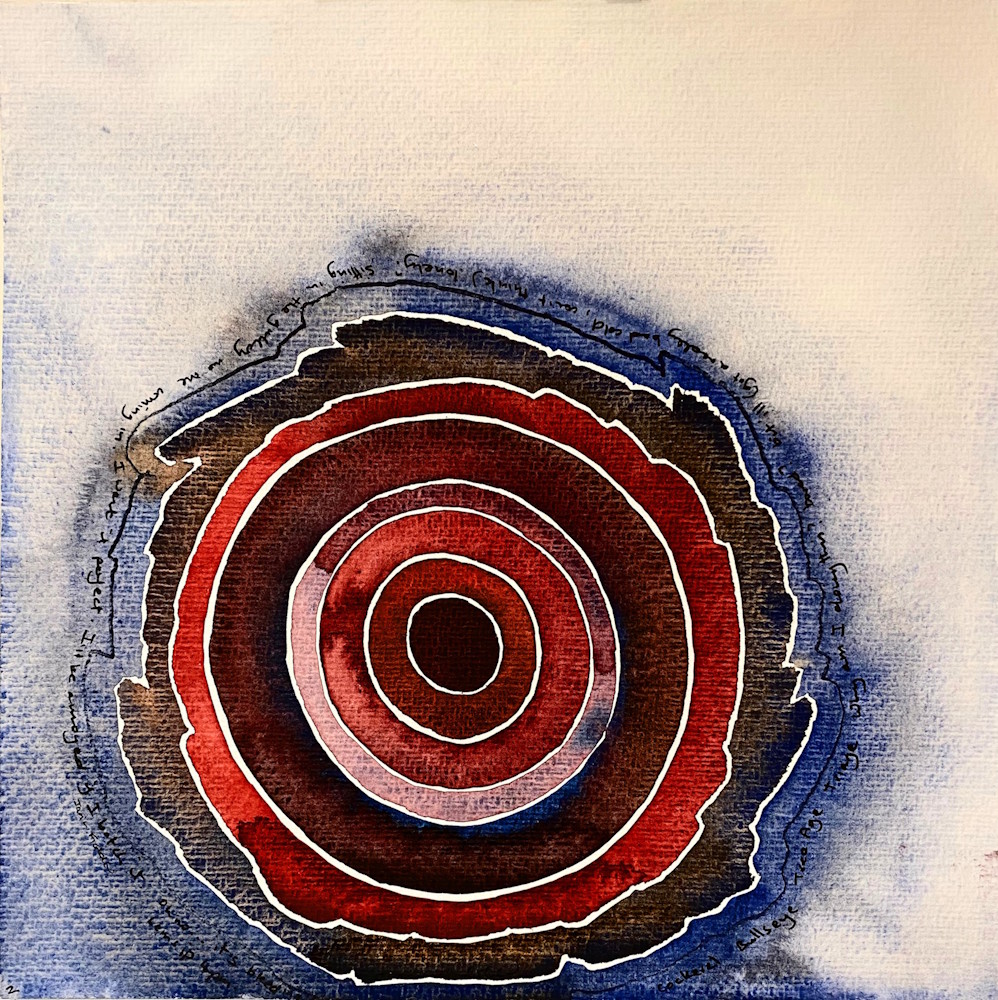 Cockerel Bullseye, Watercolour Cockerel Bullseye